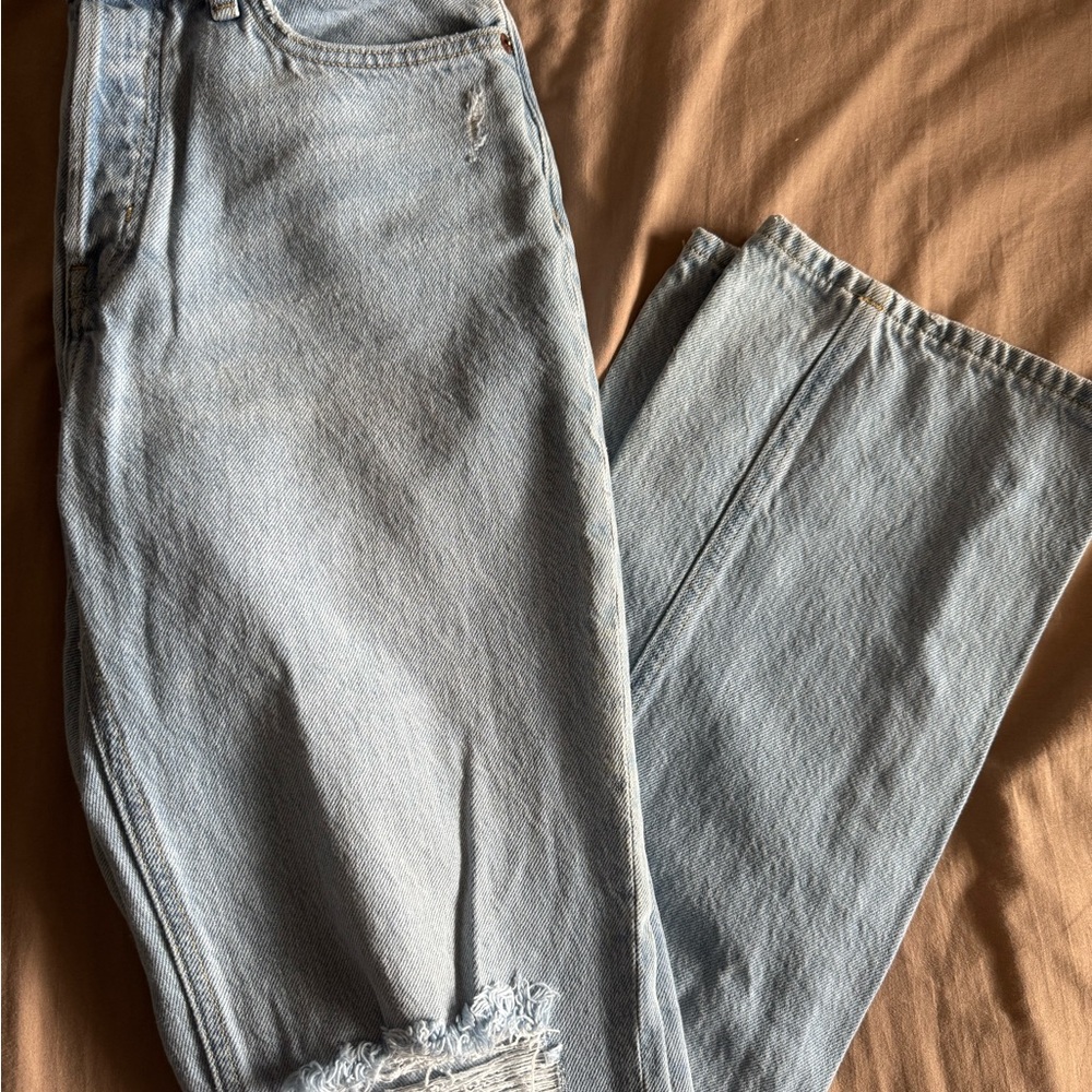 H&M Light Blue Straight Leg Jeans